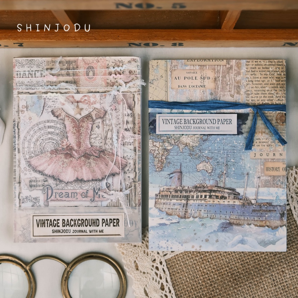 The Flow Series & The Ocean Map Series Background Paper | Shinjodu | Journal | Bujo | Scrapbook