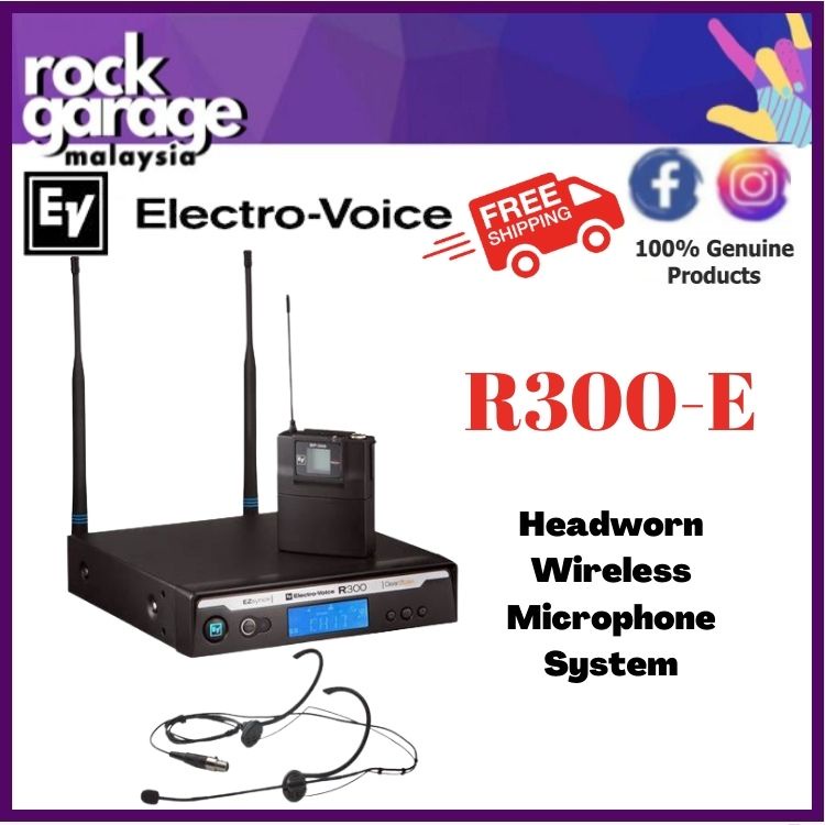 EV Electro-Voice R300-E Headworn Wireless Microphone System ( R300E / R300 E )