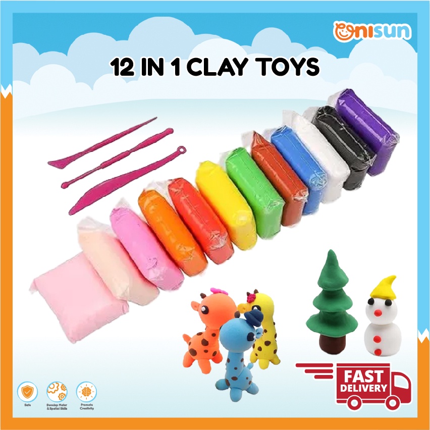 15 in 1 Kids Fun DIY Colour Dough Clay Set Toys with Tools and