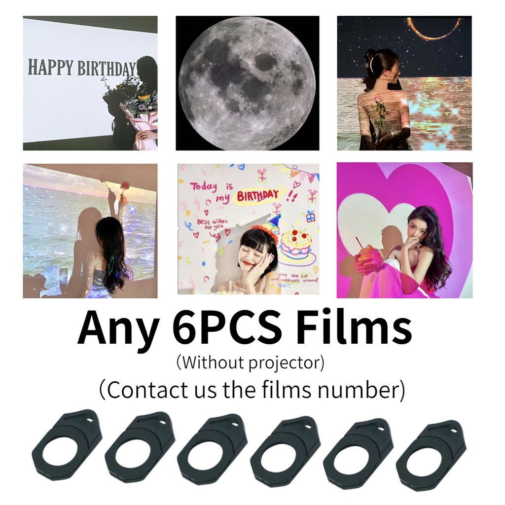 [Coisíní] INS Mini Projector Films Happy Birthday ProjectorMerry Christmas Photo Projection Lamp Children Girl Boy Creative Party Decoration INS Birthday Projector Light Festival 520