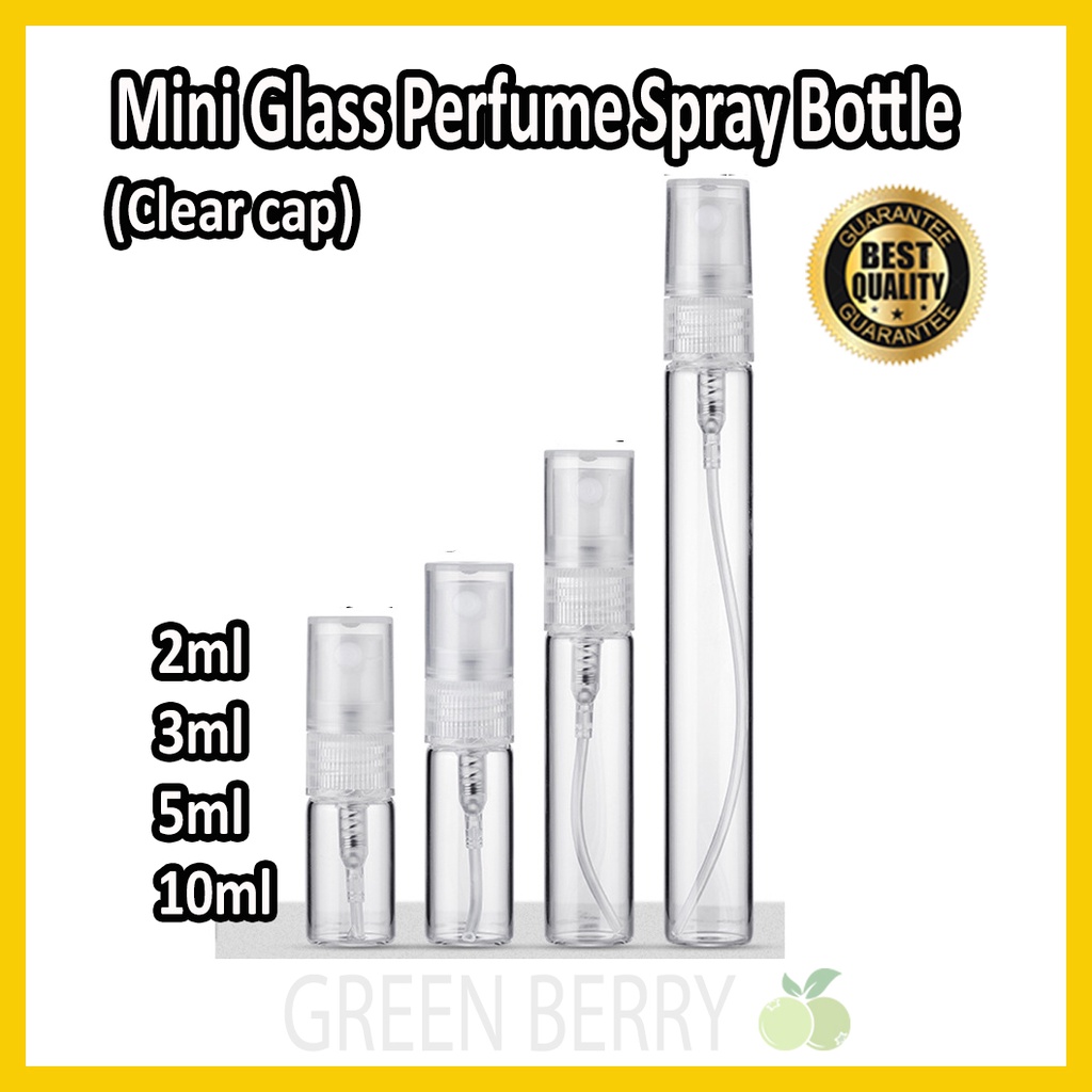 2ml 3ml 5ml 10ml Portable Mini Glass Perfume Spray Bottle | Botol kaca minyal wangi spray