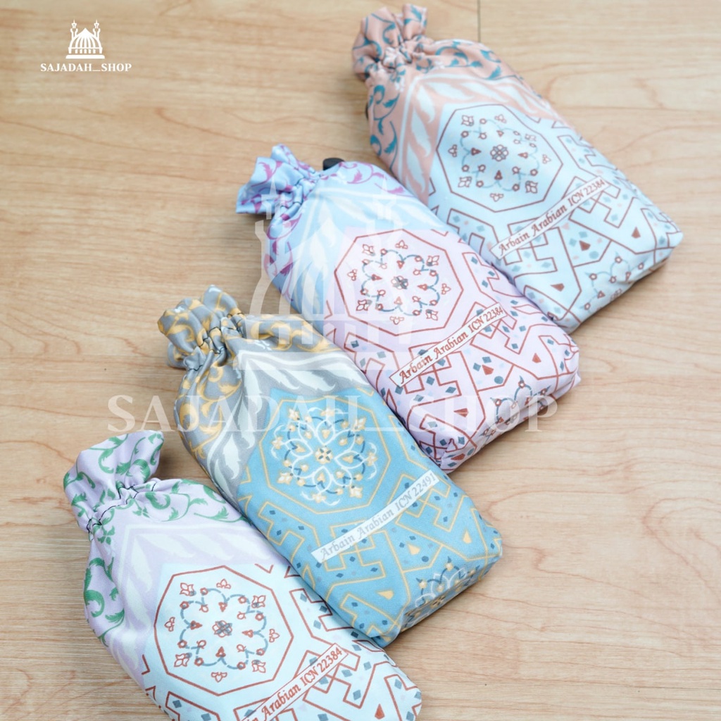 Sajadah Motif Arbain Arabian Travel / Hajj / Umrah Drawstring Pouch (5 Color Series)
