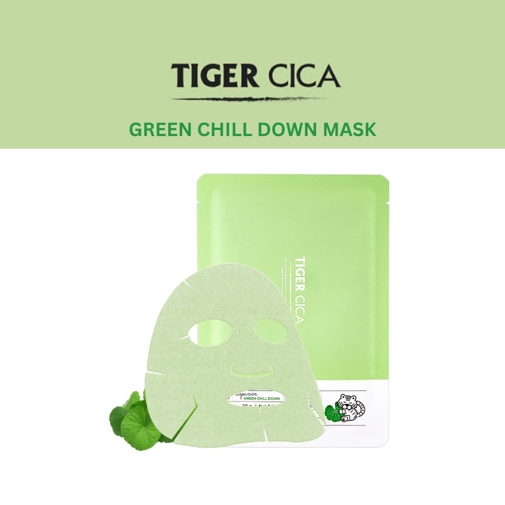 It'S SKIN Tiger Cica Green Chill Down Mask 1 Sheet [ Facial Mask / Face