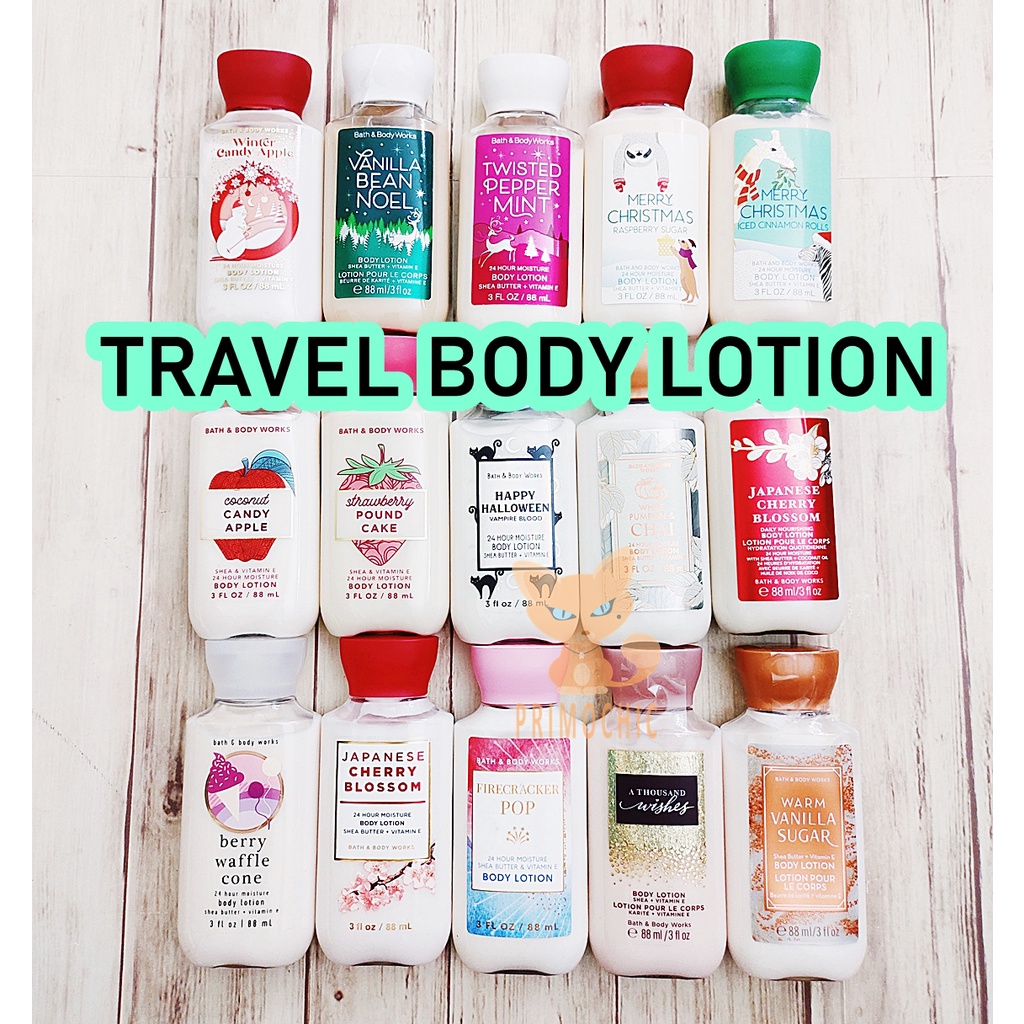 Mini Body Lotion Bath & Body Works 88ml Travel Body Moisturizer