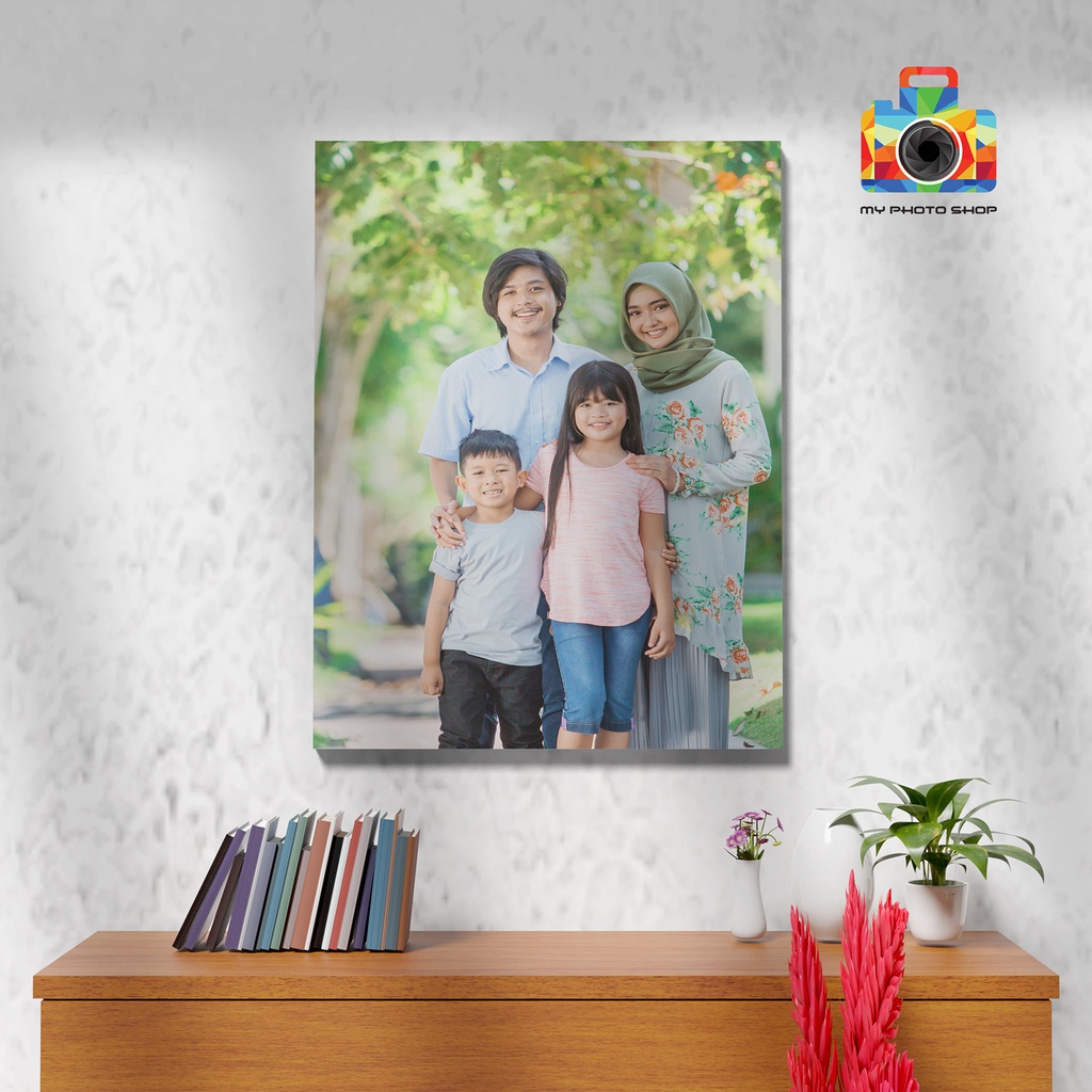 Photography Canvas Printing with Wood Frame Kanvas Gambar Dengan