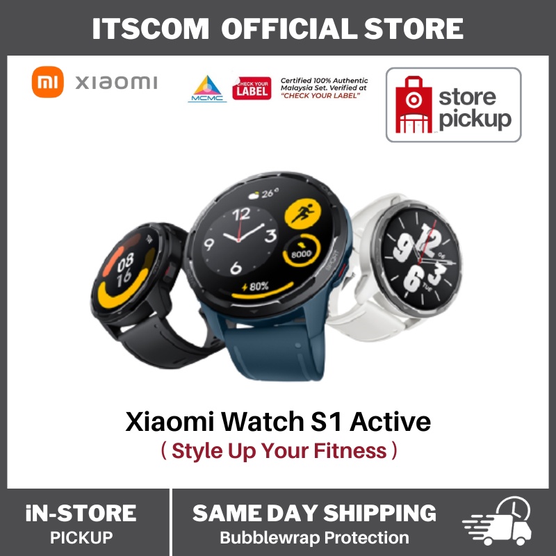 Global Version Xiaomi Watch S1 Active 1.43 AMOLED Display 5ATM Waterproof  Bluetooth Phone Calls GPS Mi Smart Watch Blood Oxygen
