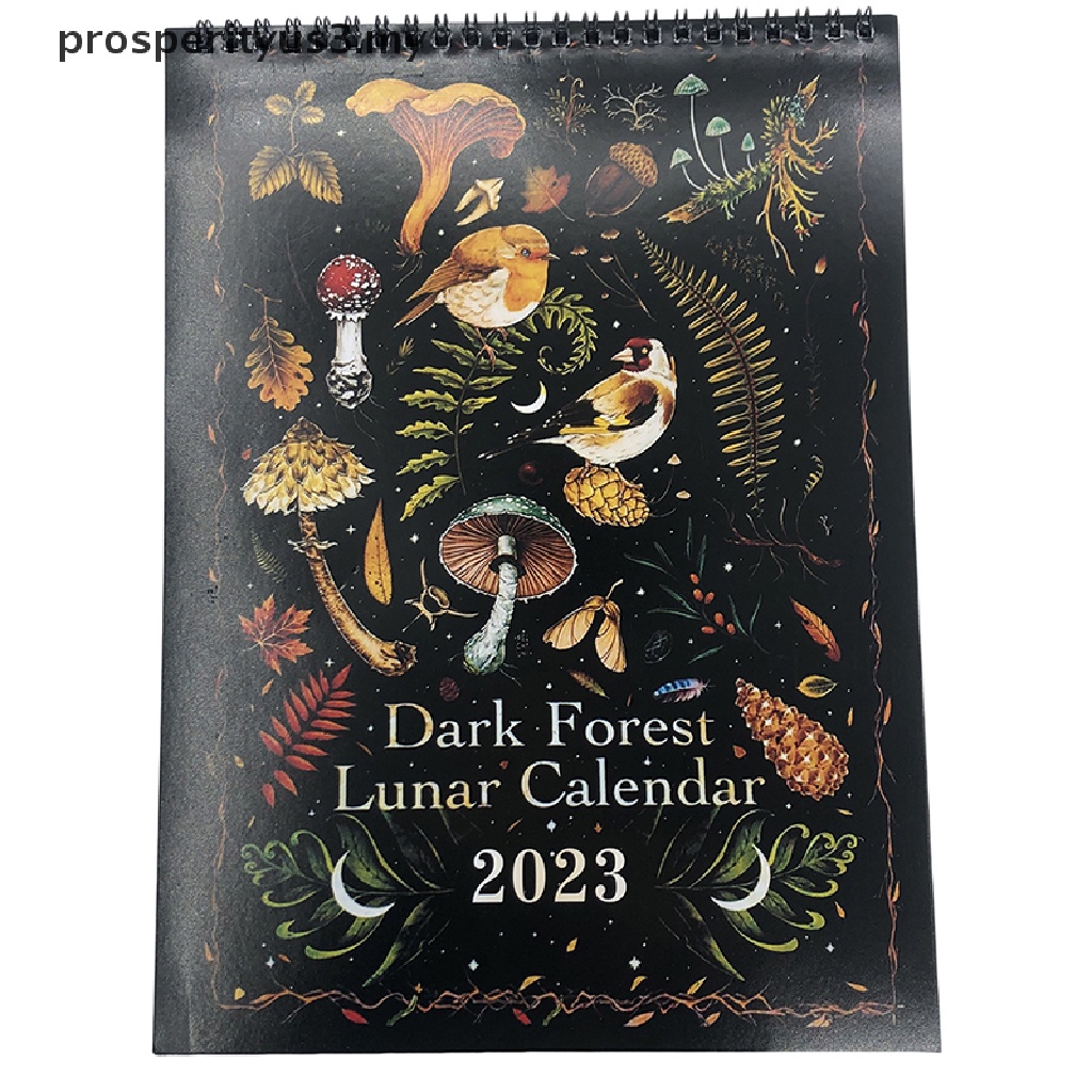 [prosperityus3] 2023 Dark Forest Calendar Creative Illustrated Wall