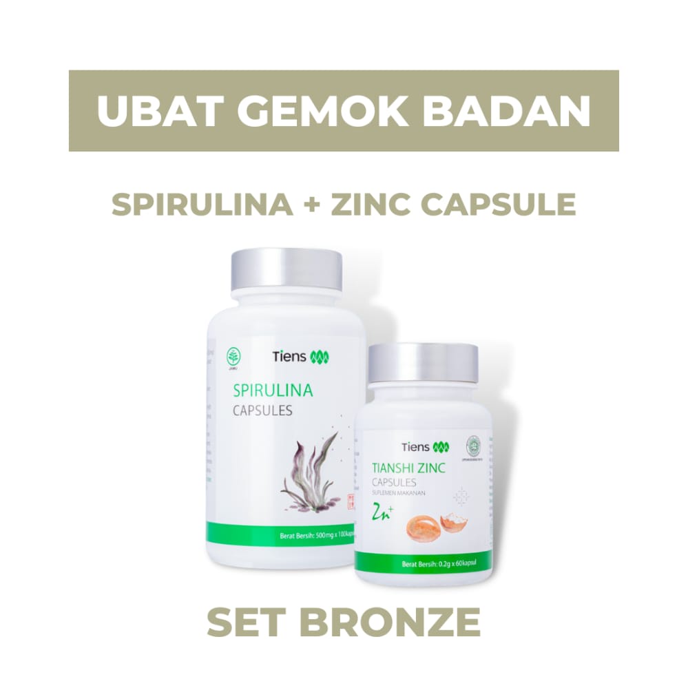 ZINC DAN SPIRULINA UBAT GEMUKKAN BADAN DEWASA KAPSUL VITAMIN UNTUK