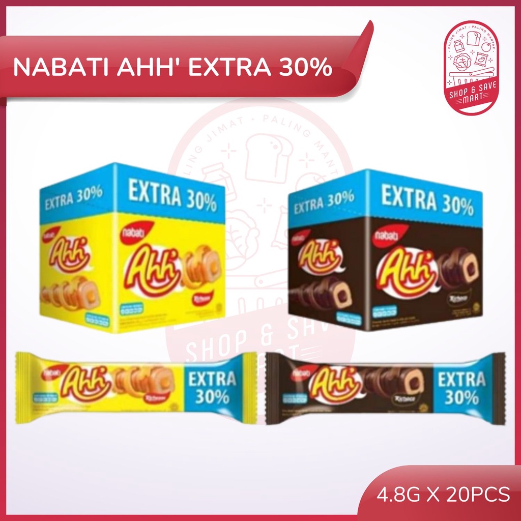 Nabati Ahh' Extra 30% - 4.8g x 20pcs (Flavor: Richeese / Richoco ...