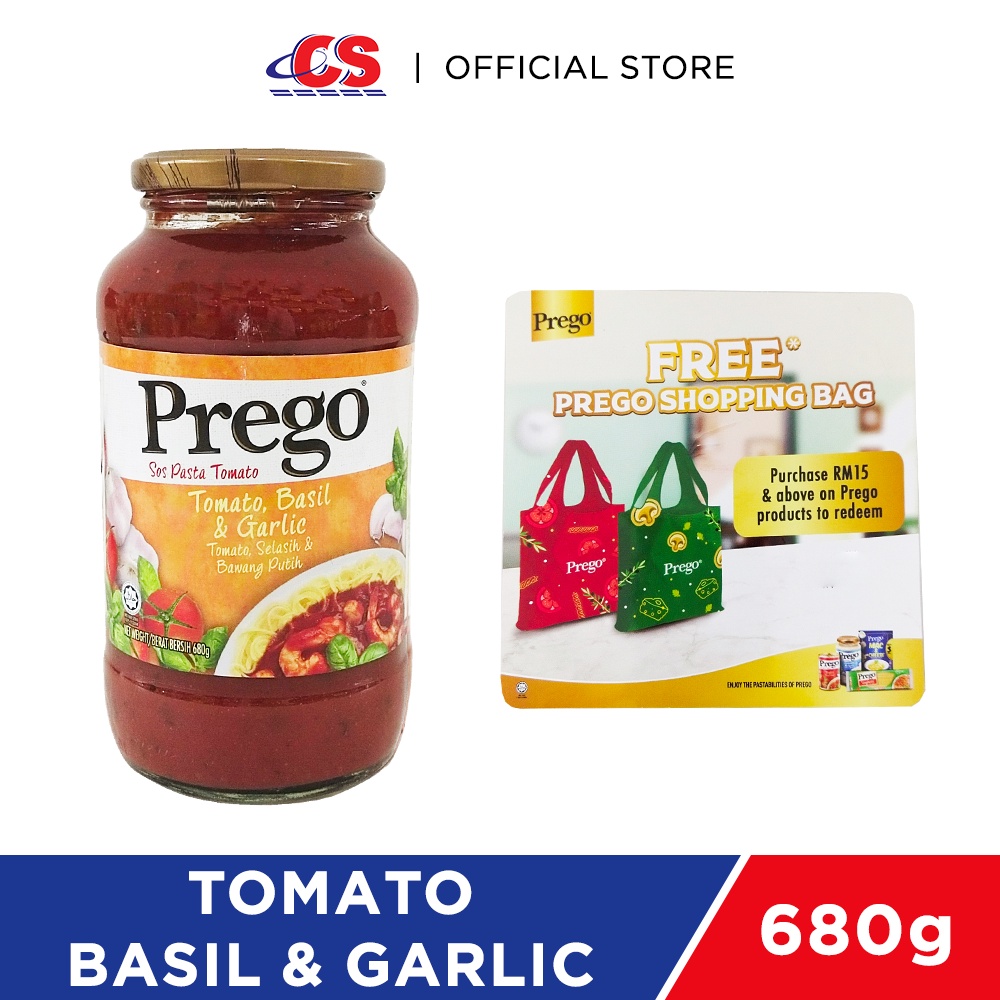 PREGO Pasta Tomato, Basil & Garlic Sauce 680g Shopee Malaysia