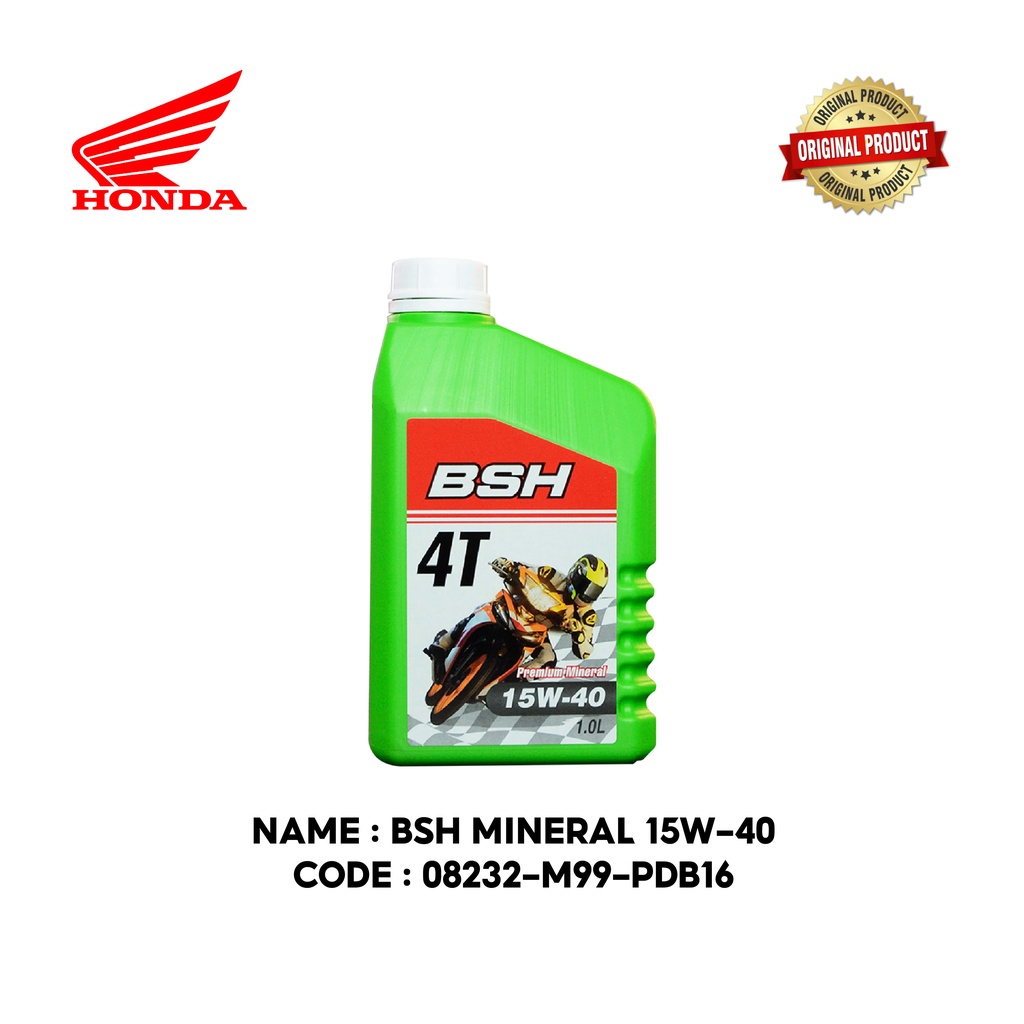 HONDA Engine Oil Mineral 4T Api SL 15W40 MA 1L 08232M99PDB16 Shopee