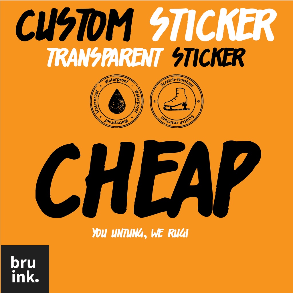 Custom Transparent Sticker Label Printing / transparent sticker murah / transparent sticker