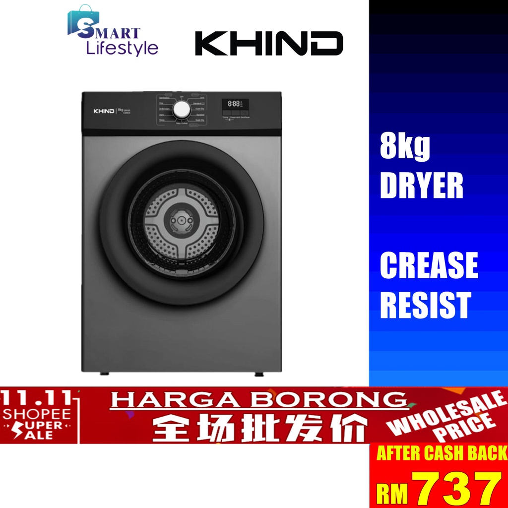 Khind Vented Tumble Clothes Dryer (8kg) CD819