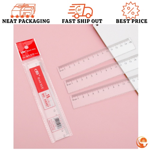 15cm Plastic Ruler | Pembaris Plastik | Student Stationery