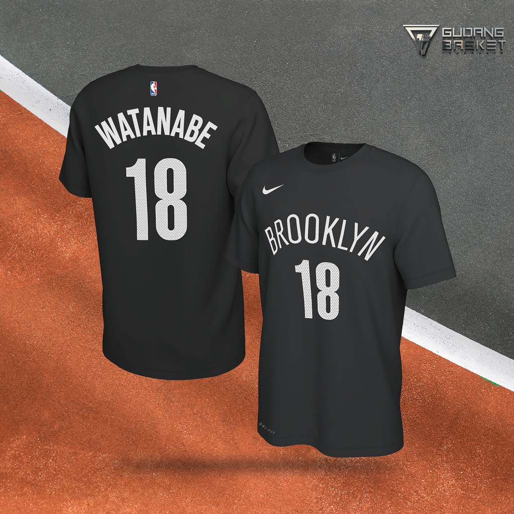 Tshirt NIKE NBA Basketball Jerseys Nets Yuta Watanabe 2023 Shopee