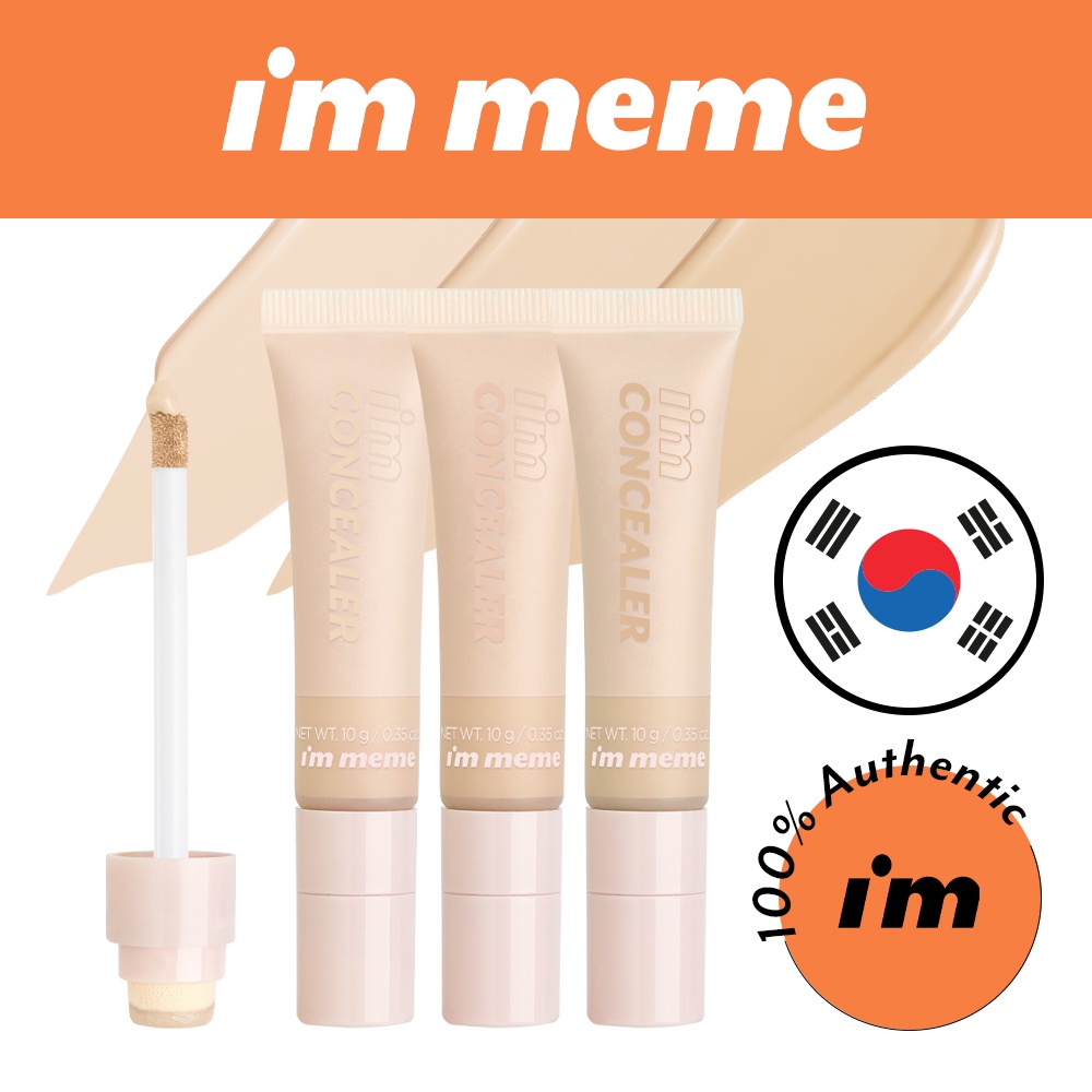 [I`M MEME Official] I`M Concealer | 2 in 1 Liquid Concealer with Dual Applicator | K-beauty, Lightweight, Moisturizing, Non-creasing