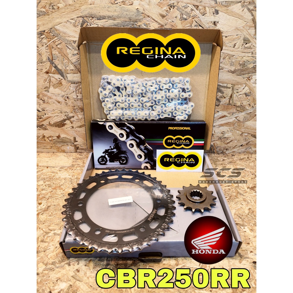 REGINA Honda CBR250RR New Sprocket Chain Kit Full Set Rantai Spoket