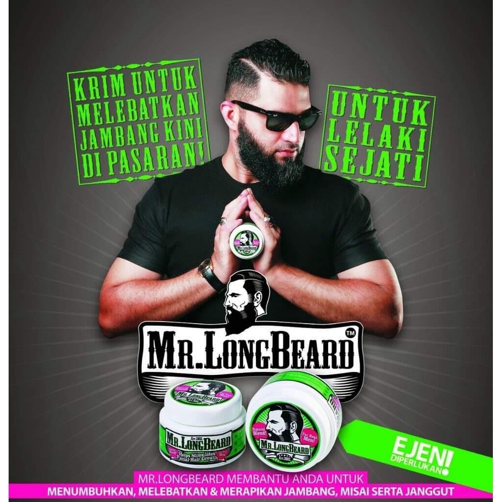 [FREE SHIPPING] MrLongBeard KRIM JAMBANG | FACIAL HAIR CREAM | BEARD CREAM | BEARD OIL | TONIK JAMBANG