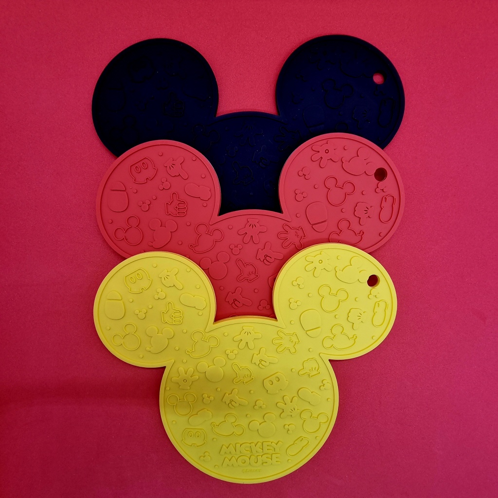 Mickey Mouse Silicone Pot Mat 3pcs (Black+Red+Yellow) Shopee Malaysia