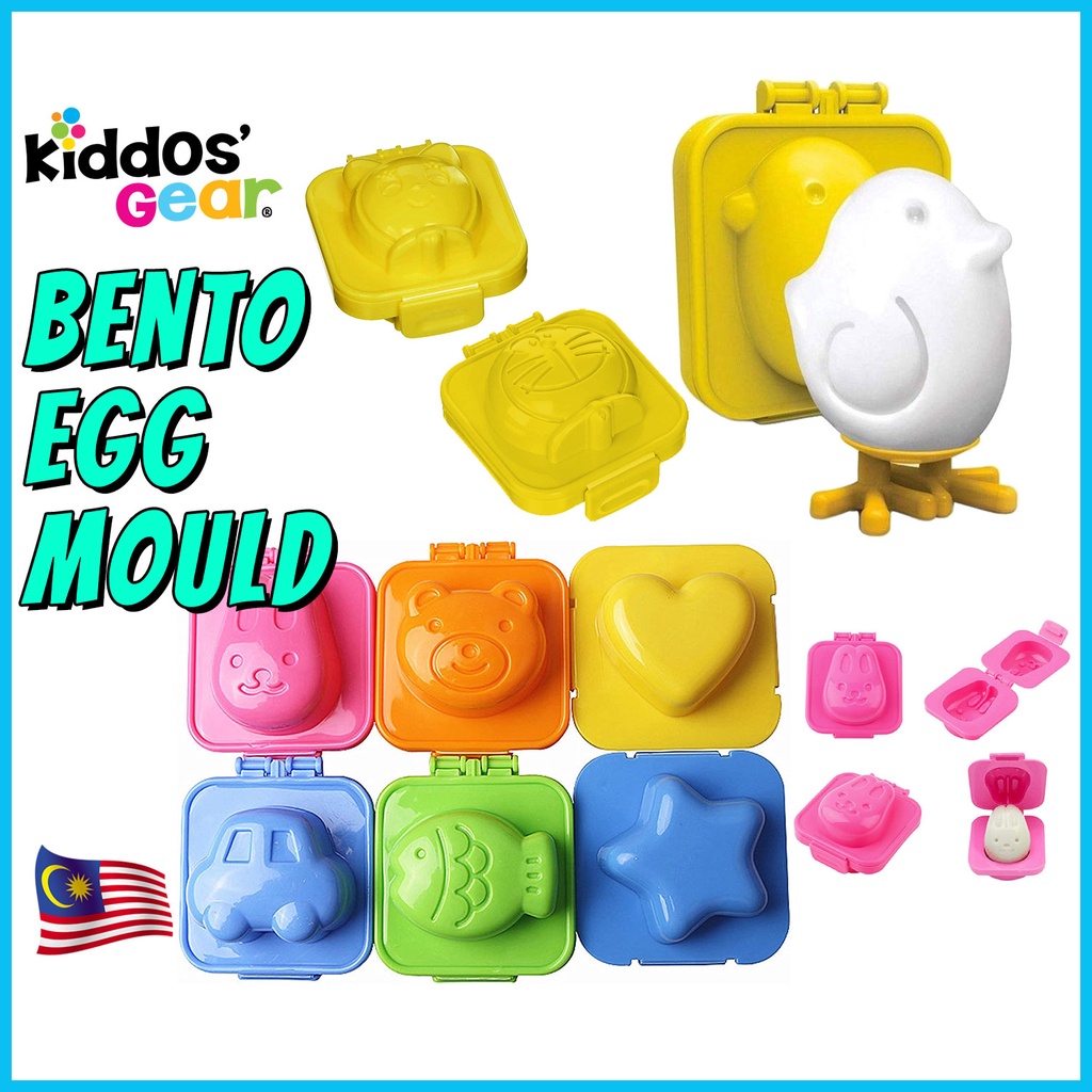 Bento Accessories | Egg & Sushi Rice Ball Mould | EggAMatic Star Bunny Bear Heart Fish Car Doraemon Doremi Chick Shapes