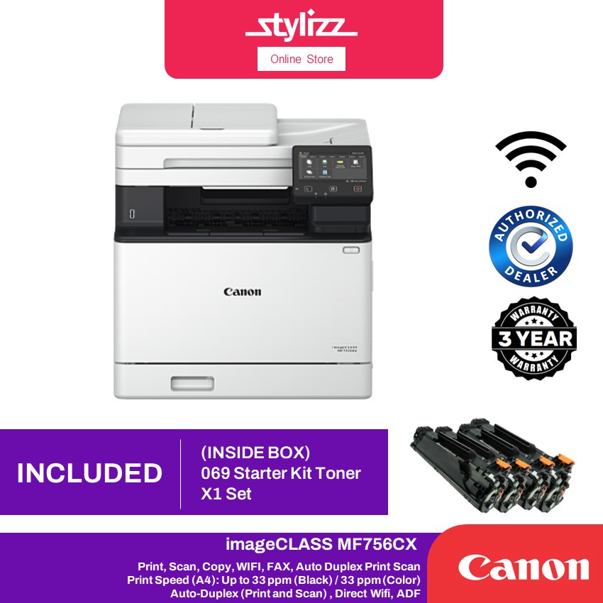 Canon imageCLASS MF756CX All-In-One Colour Laser Printer (Print,Scan ...