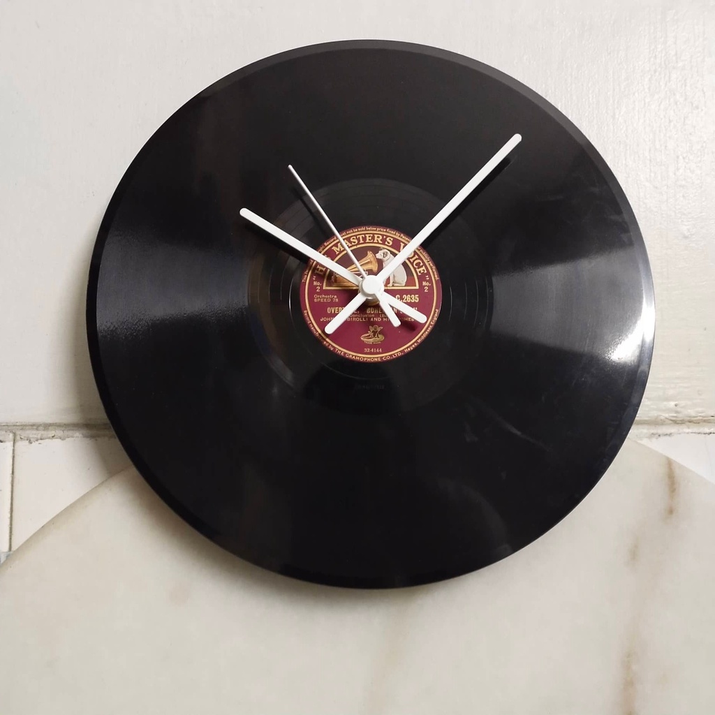 Wall Clock Design Shellac Record Jam Dinding Reka Bentuk Piring Batu ...
