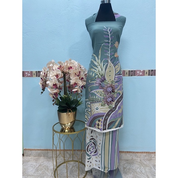 Batik Sutera Crepe Lukisan Tangan Shopee Malaysia