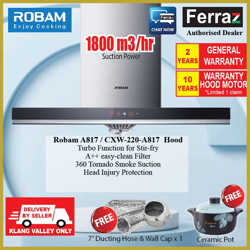 Robam A817 Cooker Hood / Robam CXW220A817 Cooking Hood/ Livinox