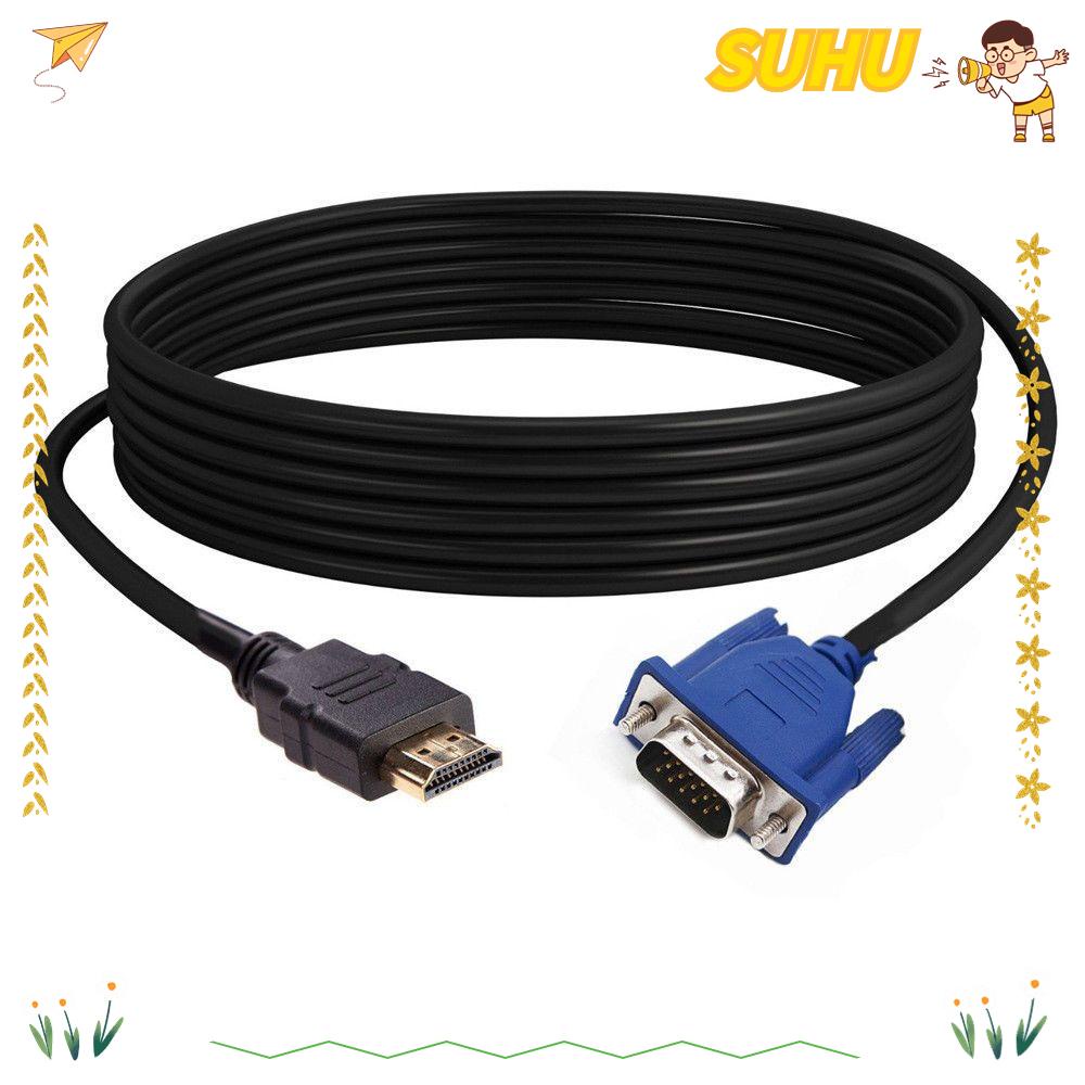 SUHU 1-5m HDMI To VGA Converter Professional 1080P Video Connector AV Adapter Cord