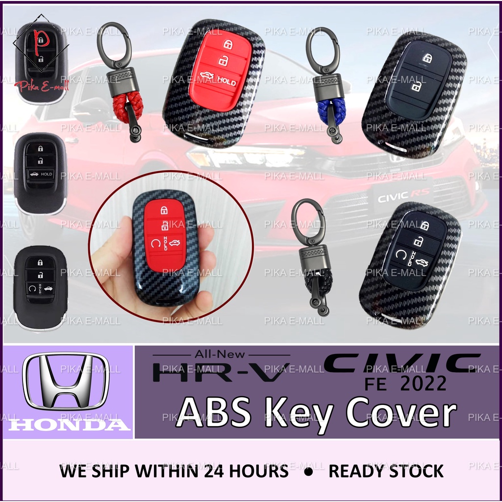 Honda Car Key Cover Carbon Civic Fe 2022 HRV 2022 Honda Key Holder Keychain Carbon Material