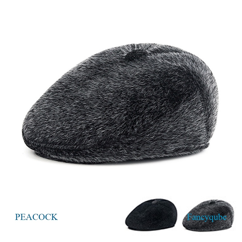 PEACOCK Men Woman Casual Beret Flat Ivy Cap Soft Solid Color Driving