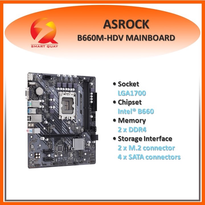 ASROCK B660MHDV LGA1700 MAINBOARD Shopee Malaysia