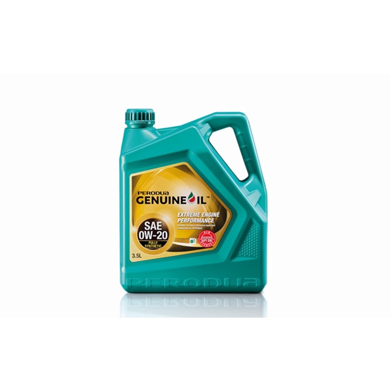 70011010 Perodua Engine Oil 0W20 3.5L 0W20 Fully Synthetic 3.5L (Green .