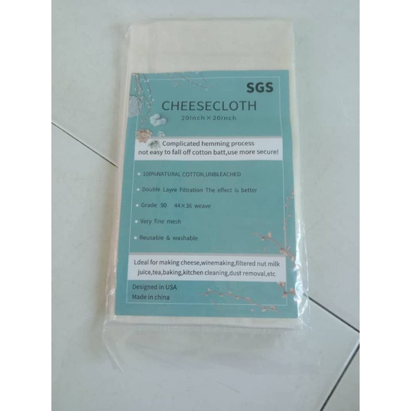 Cheese Cloth/Filter/Straining Cloth 50cm x 50cm(Grade 90/Double Layer
