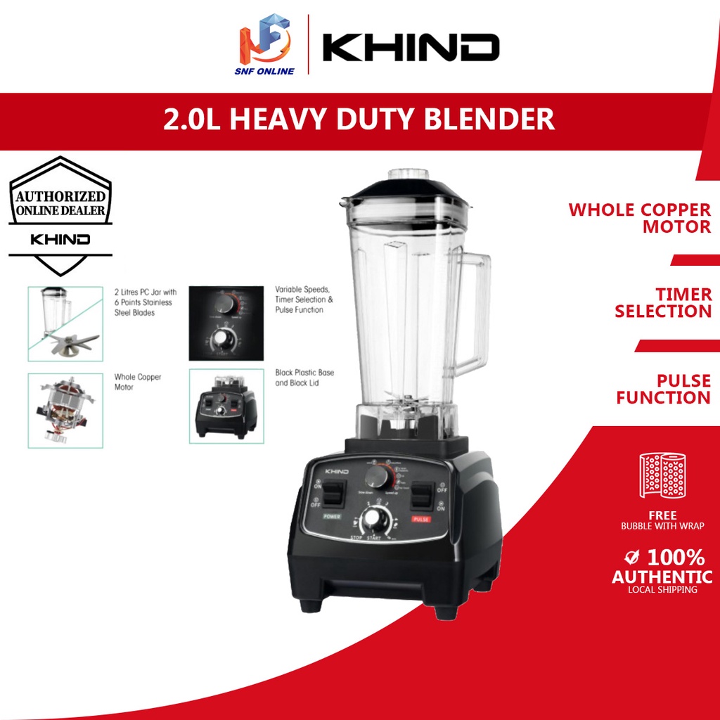 Khind Multifunction Heavy Duty Blender (2.0L) PRO BL2000P Shopee Malaysia