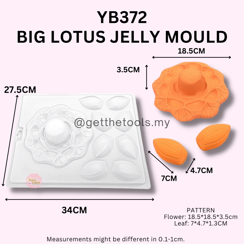 3D LOTUS JELLY MOULD FLOWER MOULD PP PLASTIC CHOCOLATE ACUAN AGAR-AGAR 莲花形PP果冻模具 巧克力模具 荷花燕菜巧克力果冻年糕烘培糕点模具