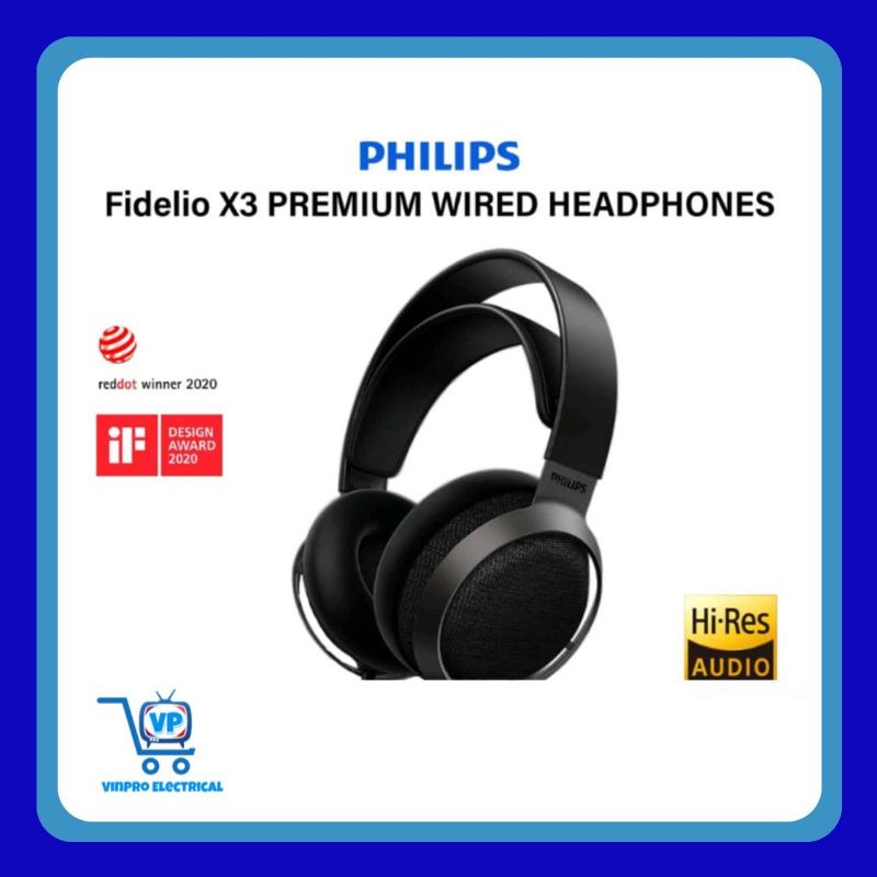 [Premium] Philips Fidelio X3 Wired Headphones Natural Soundstage