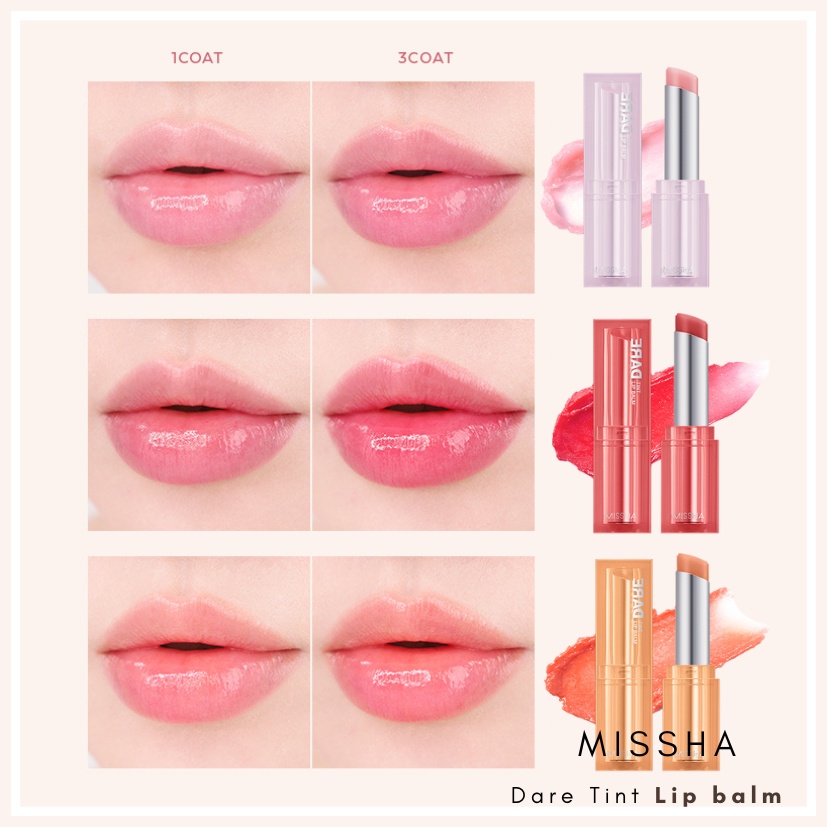 [MISSHA] Lip glow Dare tint lip care balm 4.8g Shopee Malaysia
