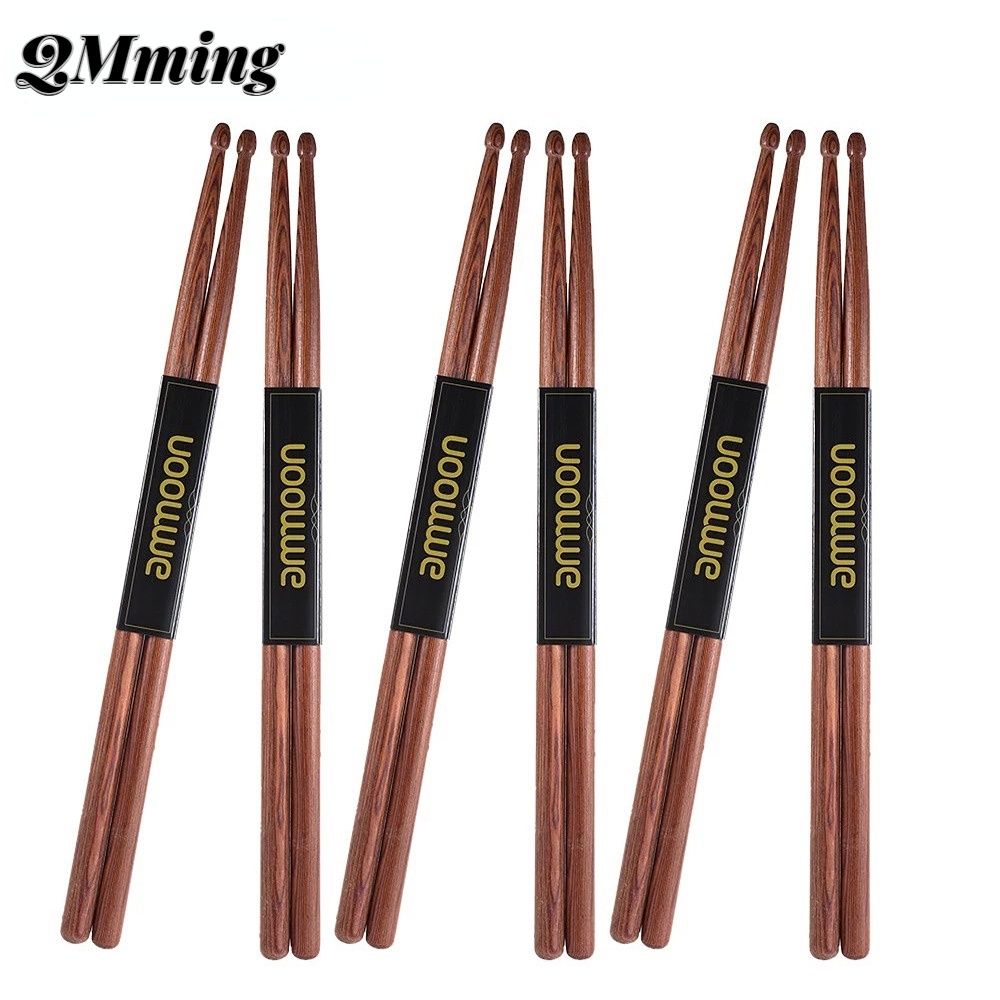 Ammoon Solid Wood Drum Stick 7A/5A Professional Touch Jazz Rack Drum