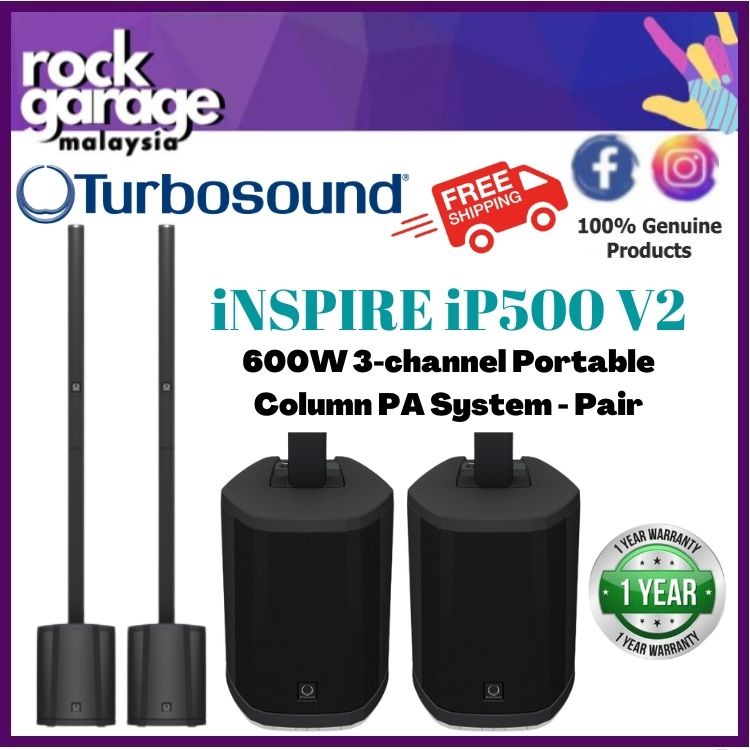 Turbosound iNSPIRE iP500 V2 600W 3-channel Portable Column PA System ...
