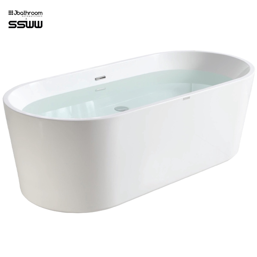 SSWW M707W seamless connected free standing bath tub 1770mm Shopee