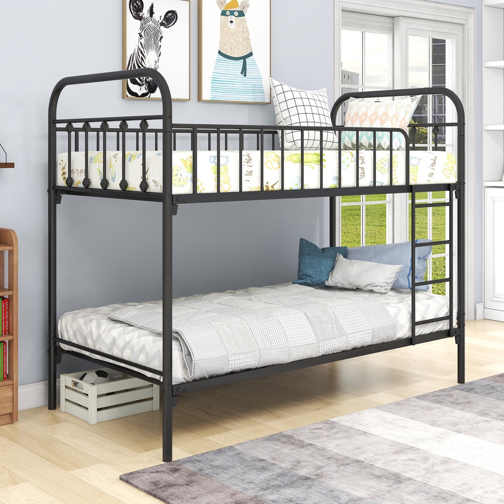 Double Decker Bed Frame with Stair Katil Besi 2 Tingkat Katil Bujang ...