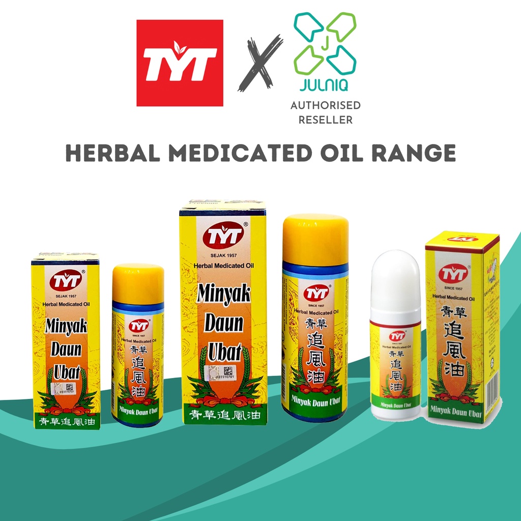 TYT Herbal Medicated Oil (50ml, 50ml rollon & 100ml) 青草追风油 Minyak Daun