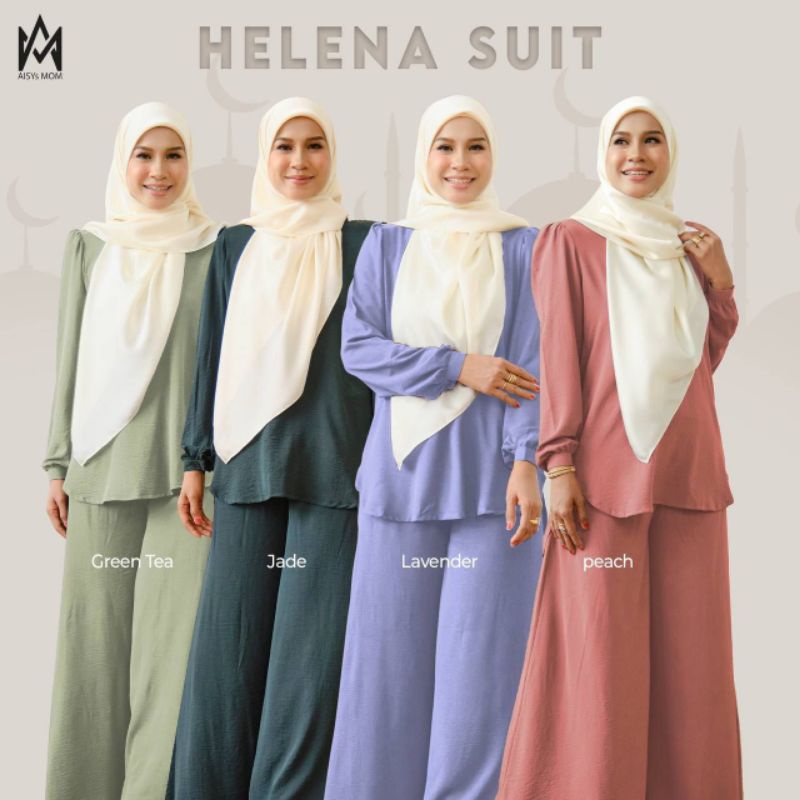 HELENA SUIT BY AISY MOM PLUS SIZE AVAILABLE BAJU SELUAR