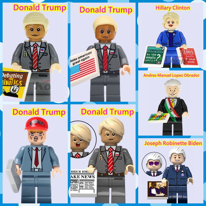 Compatible toys Politician Donald Trump Building blocks Children's toys Doll