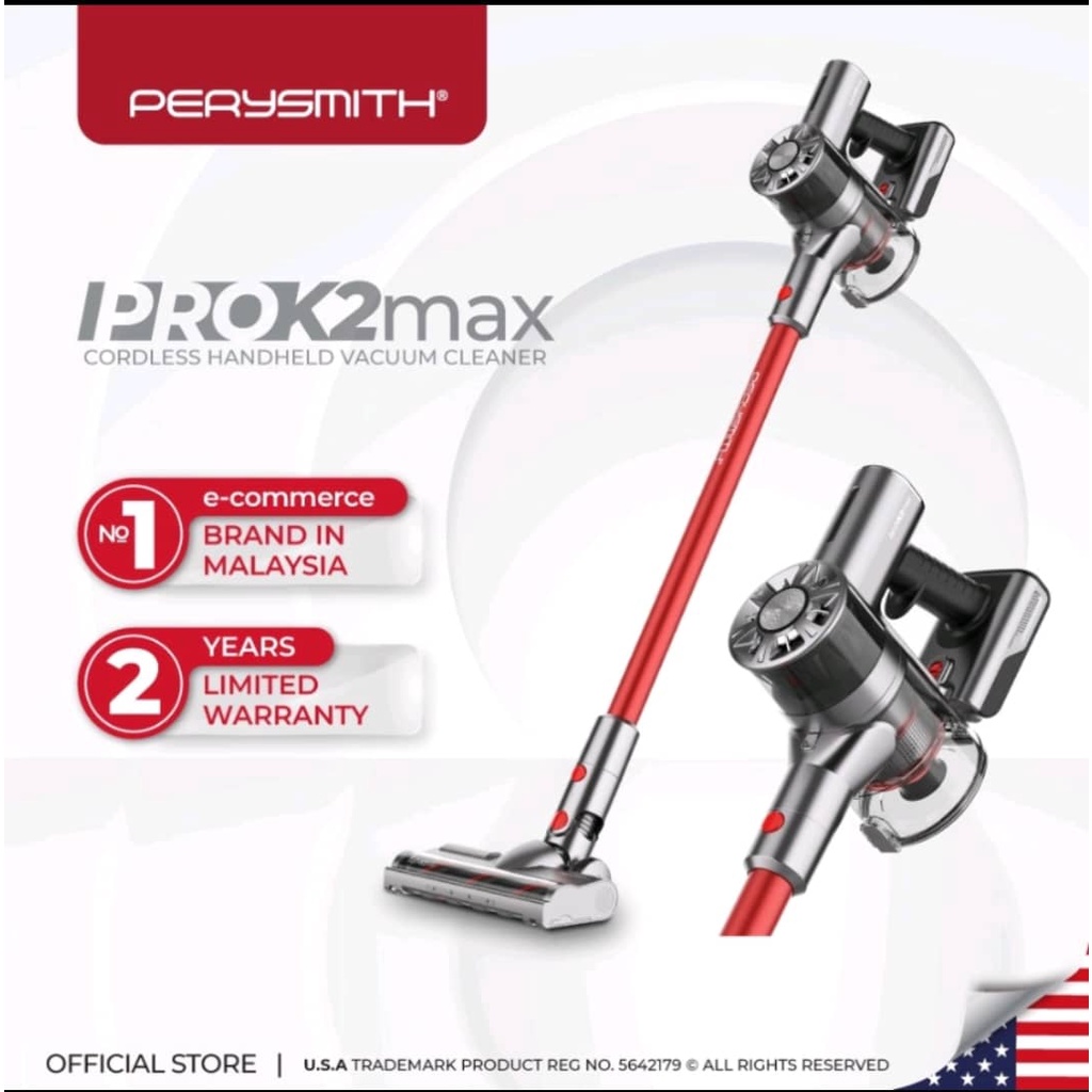 PerySmith Cordless Vacuum Cleaner Kaden Series Pro K2 Max (Portable Vacuum Cleaner)