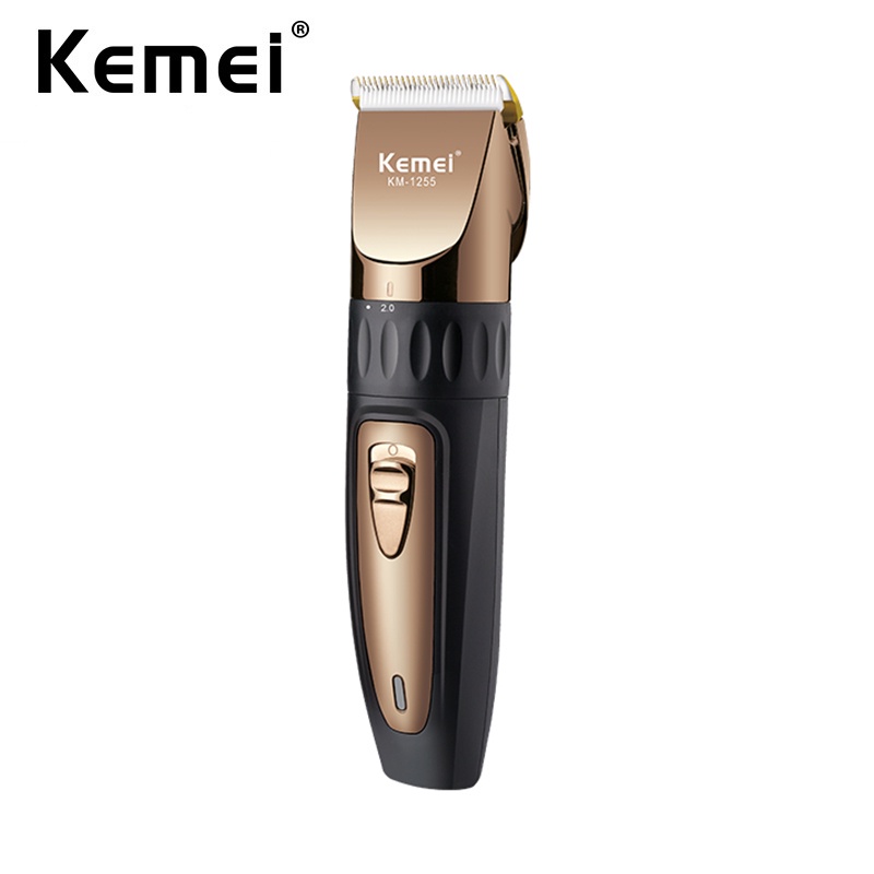 Kemei Professional Hair Clippers Rechargeable Cordless Beard Trimmer Family Haircut Machine with Adjustable Ceramic Blades