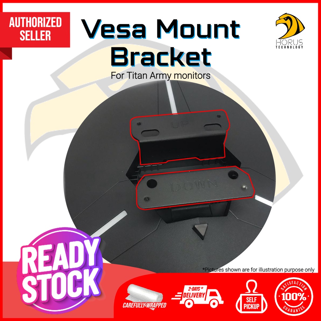 Vesa mount bracket for Titan Army monitors Supports 75mm x 75mm