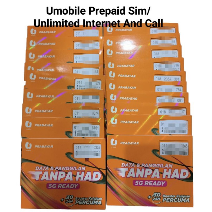 ***Umobile Prepaid 5G READY Simcard***Umobile U25 / U35 /U40(NEW