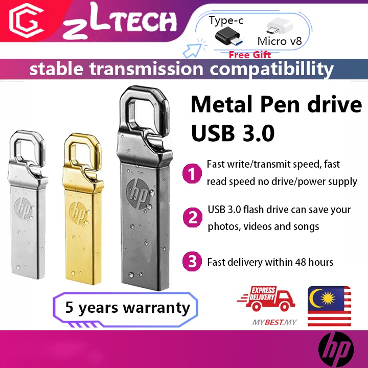 2TB pendrive HP metal High Speed pendrive usb3.0 type c flash drive Large capacity external hard disk memory stick disk